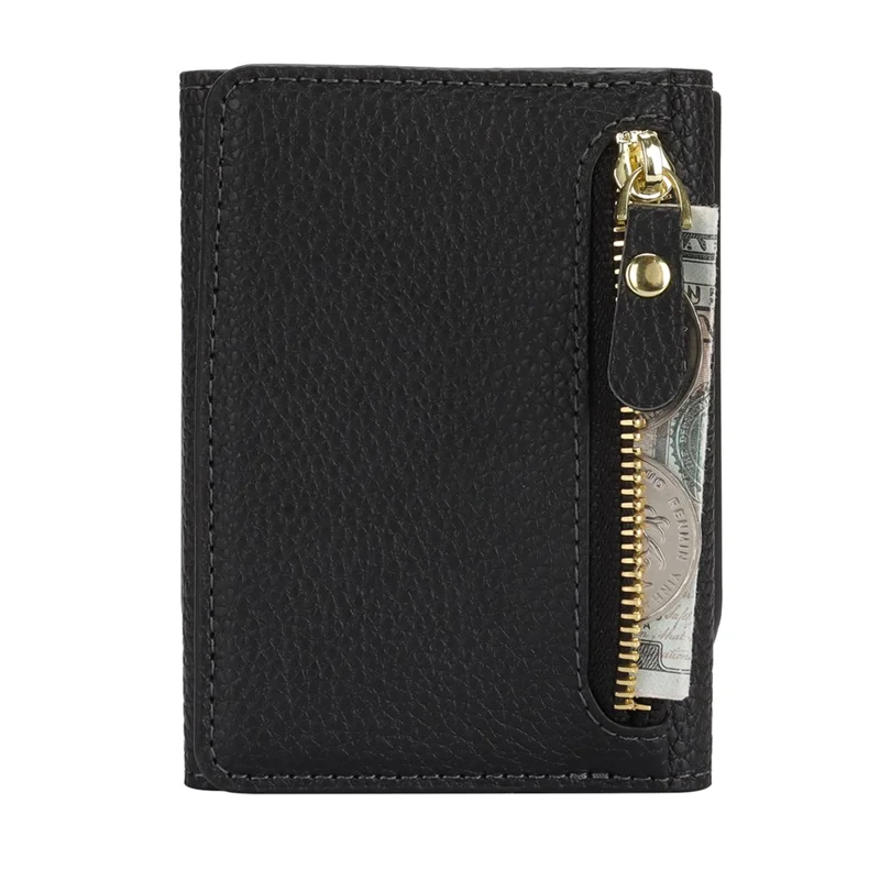 Étui pour Samsung Galaxy Z Flip5 5G avec Porte-Cartes, Support, Texture de Cuir Grainé, Housse de Téléphone en PU et TPU avec Lanière Longue - Noir