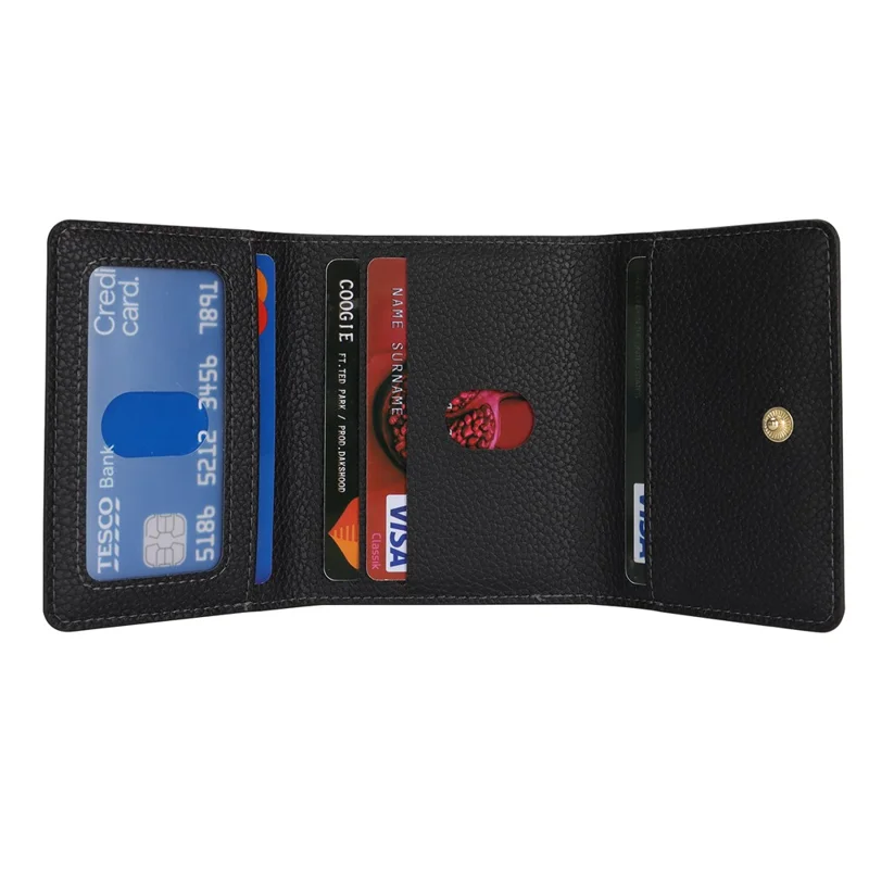 Étui pour Samsung Galaxy Z Flip5 5G avec Porte-Cartes, Support, Texture de Cuir Grainé, Housse de Téléphone en PU et TPU avec Lanière Longue - Noir
