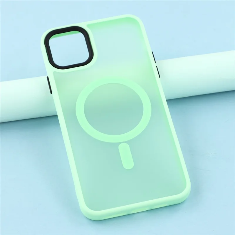 For iPhone 11 Pro Case Compatible with MagSafe Skin-Touch PC + TPU Phone Cover - Mint Green