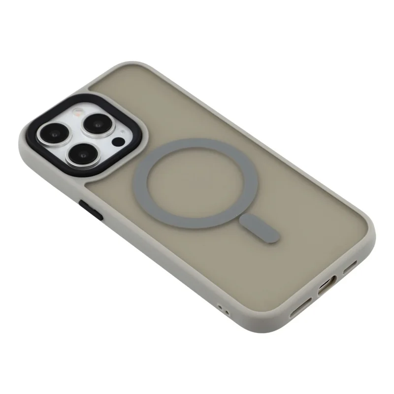 For iPhone 12 Pro Max Case Compatible with MagSafe Skin-Touch PC + TPU Phone Cover - Titanium Grey