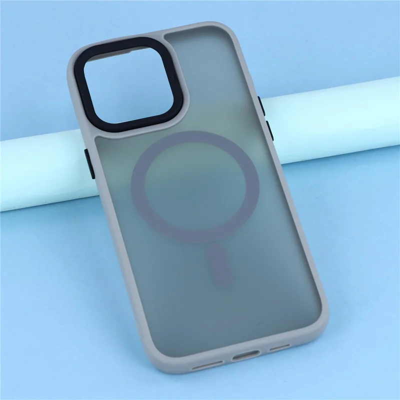 For iPhone 12 Pro Max Case Compatible with MagSafe Skin-Touch PC + TPU Phone Cover - Titanium Grey
