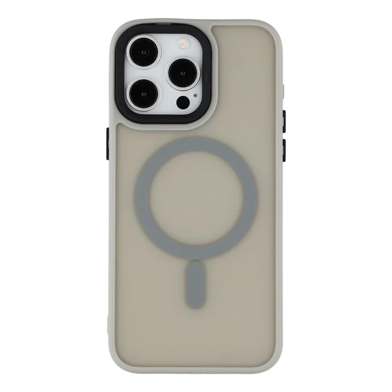 For iPhone 13 Pro Max Case Compatible with MagSafe Skin-Touch PC + TPU Phone Cover - Titanium Grey