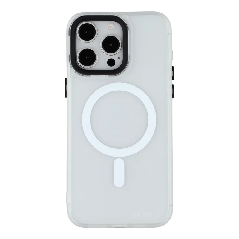 For iPhone 13 Pro Max Case Compatible with MagSafe Skin-Touch PC + TPU Phone Cover - Transparent White