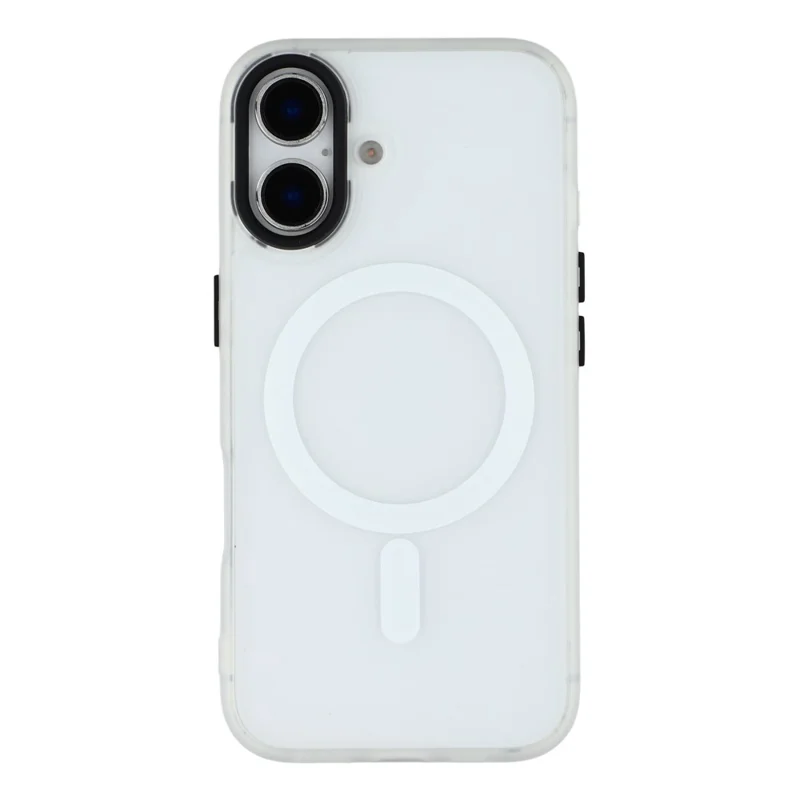 Funda para iPhone 16 Plus Compatible con MagSafe de Tacto Suave PC + TPU - Blanco Transparente