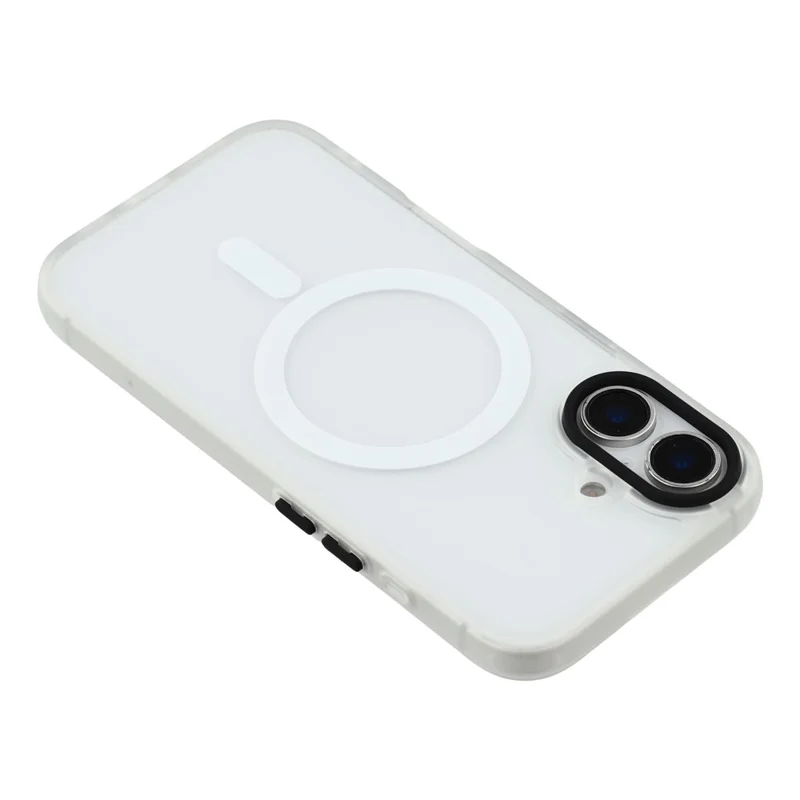 Funda para iPhone 16 Plus Compatible con MagSafe de Tacto Suave PC + TPU - Blanco Transparente