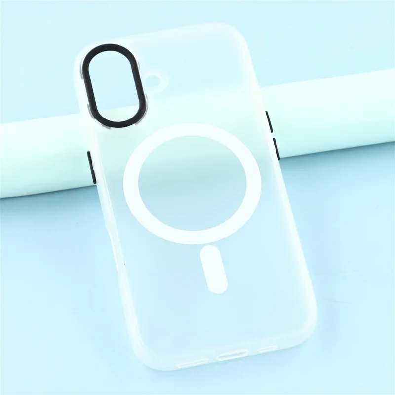 Funda para iPhone 16 Plus Compatible con MagSafe de Tacto Suave PC + TPU - Blanco Transparente