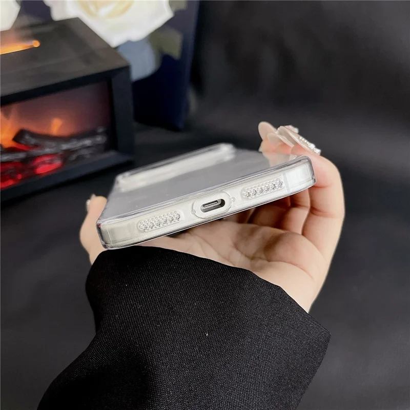 For iPhone 17 Pro Crystal Clear Case Shockproof Hard PC Phone Back Cover - Transparent Grey