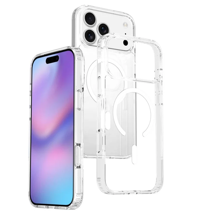 Für iPhone 17 Pro Max Magnetische Hülle 2.0mm Kratzfeste TPU + PC Klare Handyhülle