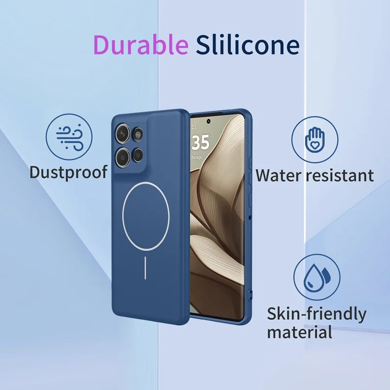 Achat en gros pour étui Motorola Edge 50 5G Compatible avec MagSafe, Coque arrière souple en TPU - Bleu