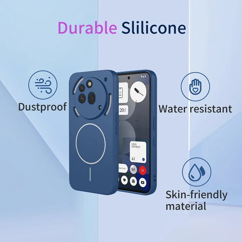 Achat en gros pour étui Nothing Phone (3a) Pro Compatible avec MagSafe, Coque arrière souple en TPU - Bleu