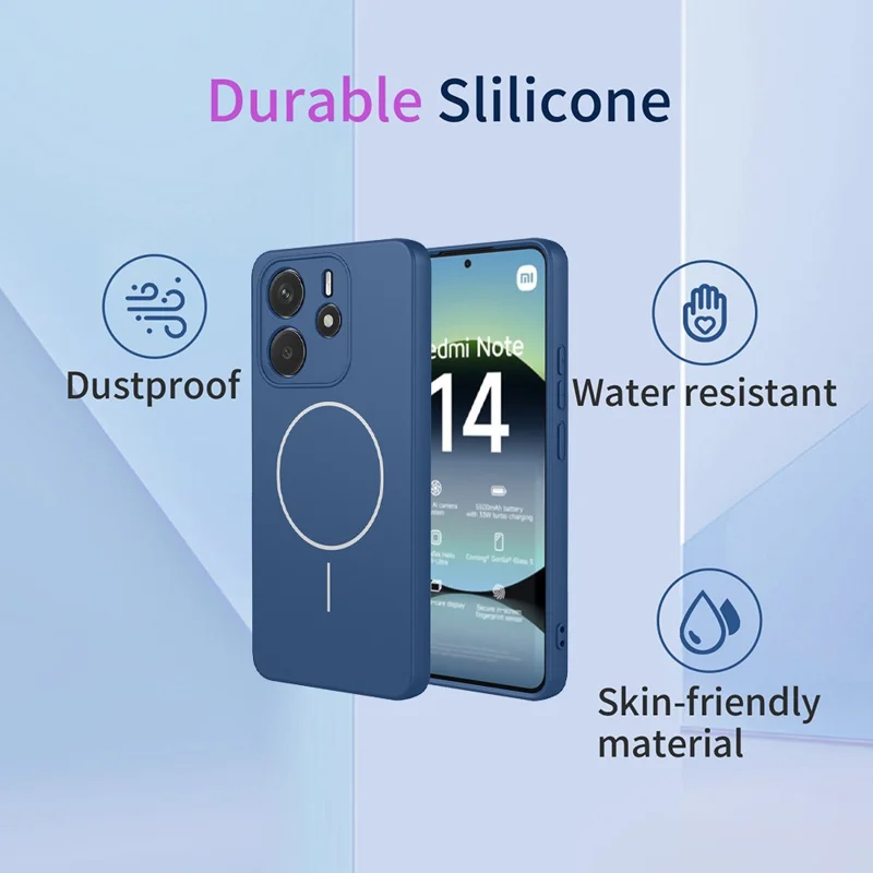 Acquisto all'ingrosso per Xiaomi Redmi Note 14 4G (164,84 mm) Cover Compatibile con MagSafe in Morbido TPU per Retro Telefono - Blu