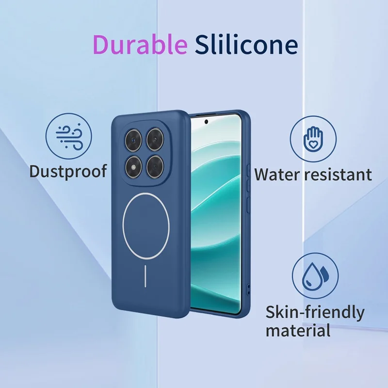 Bulk Purchasing For Xiaomi Redmi Note 14 Pro 5G Magnetic Case Soft TPU Phone Back Cover - Blue