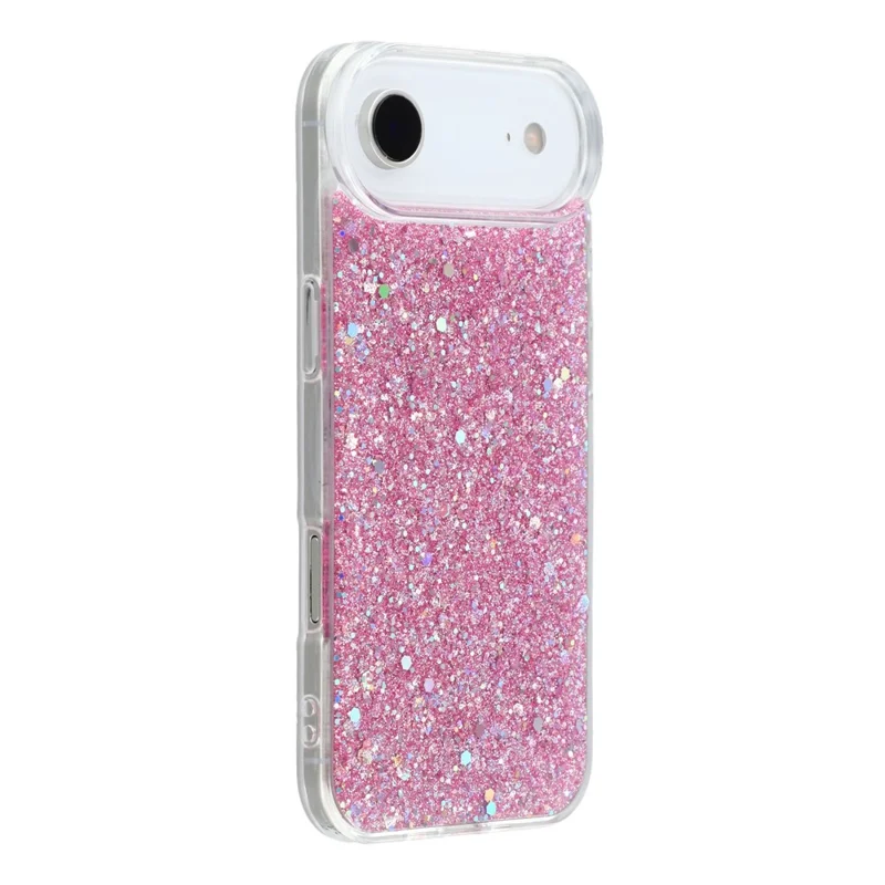 For iPhone Air Case Shockproof Soft TPU Phone Cover Glittery Design - Pink