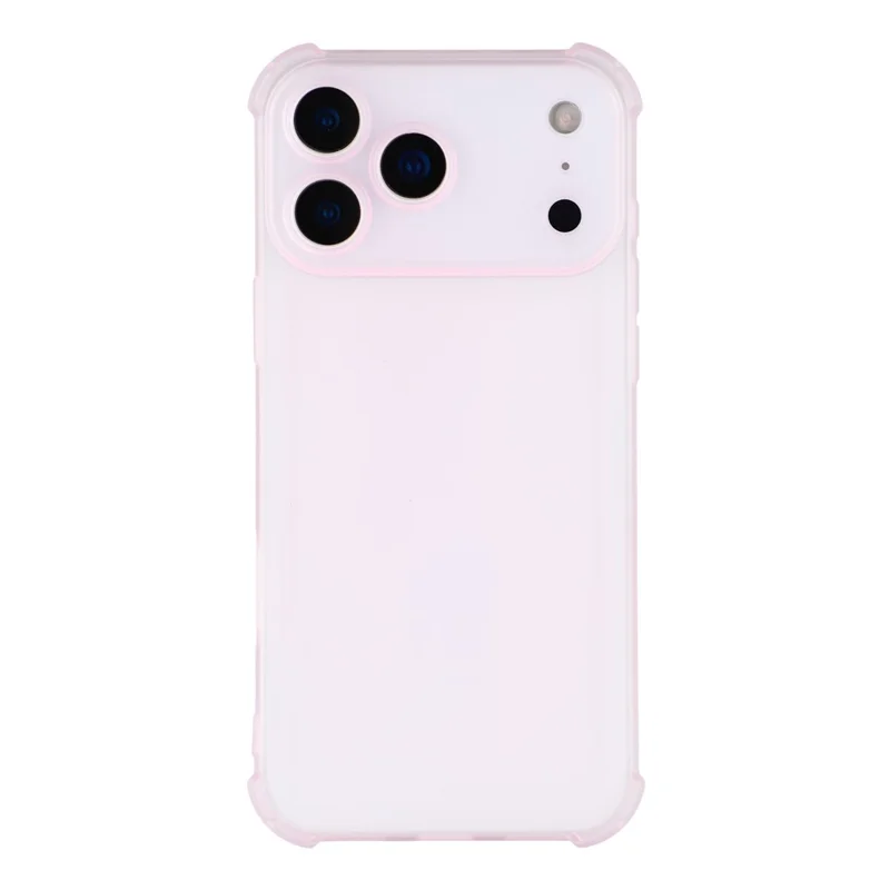 For iPhone 17 Pro Max Case Skin Touch Matte TPU Phone Back Cover Precise Cutouts - Transparent Pink
