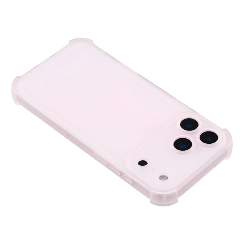 For iPhone 17 Pro Max Case Skin Touch Matte TPU Phone Back Cover Precise Cutouts - Transparent Pink