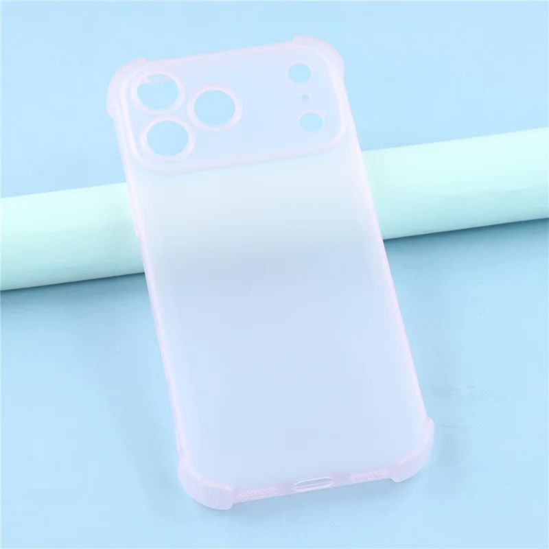 For iPhone 17 Pro Max Case Skin Touch Matte TPU Phone Back Cover Precise Cutouts - Transparent Pink