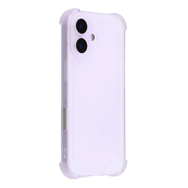 For iPhone 17 Case Skin Touch Matte TPU Phone Back Cover Precise Cutouts - Transparent Purple