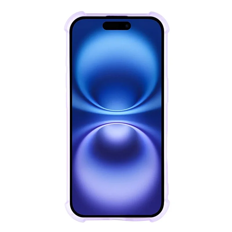 For iPhone 17 Case Skin Touch Matte TPU Phone Back Cover Precise Cutouts - Transparent Purple