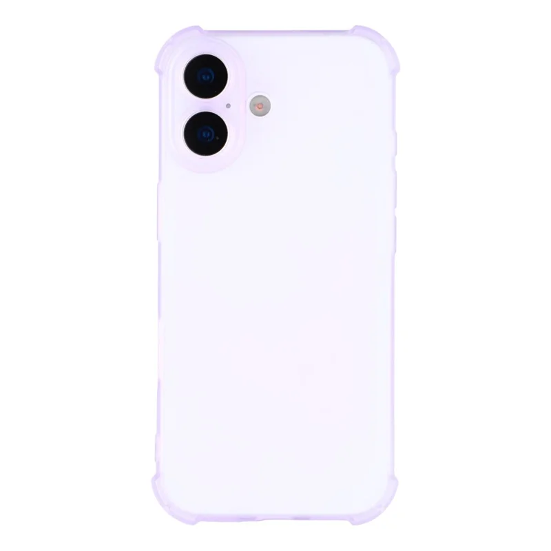 For iPhone 17 Case Skin Touch Matte TPU Phone Back Cover Precise Cutouts - Transparent Purple