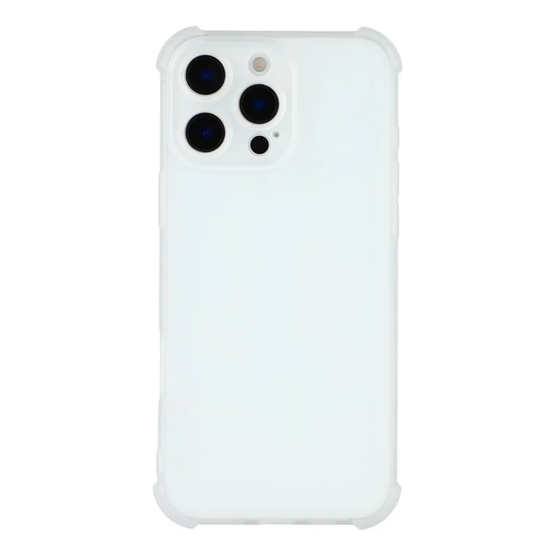 Étui pour iPhone 16 Pro Skin Toucher Mat TPU Coque Arrière de Téléphone avec Découpes Précises - Blanc Transparent