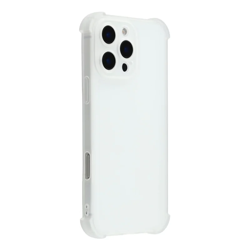 For iPhone 16 Pro Max Case Skin Touch Matte TPU Phone Back Cover Precise Cutouts - Transparent White