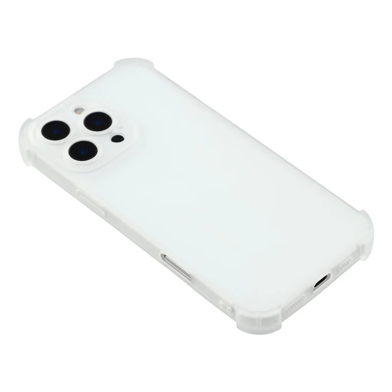 For iPhone 16 Pro Max Case Skin Touch Matte TPU Phone Back Cover Precise Cutouts - Transparent White