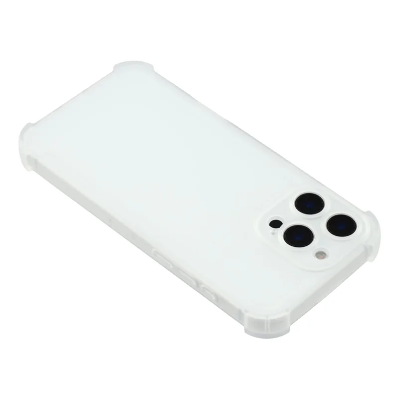For iPhone 16 Pro Max Case Skin Touch Matte TPU Phone Back Cover Precise Cutouts - Transparent White