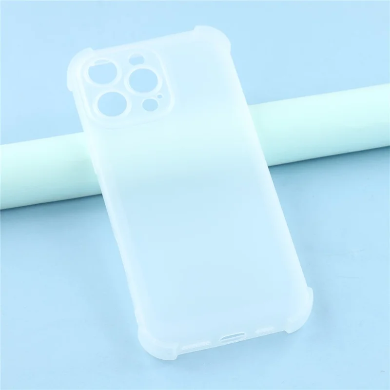 For iPhone 16 Pro Max Case Skin Touch Matte TPU Phone Back Cover Precise Cutouts - Transparent White