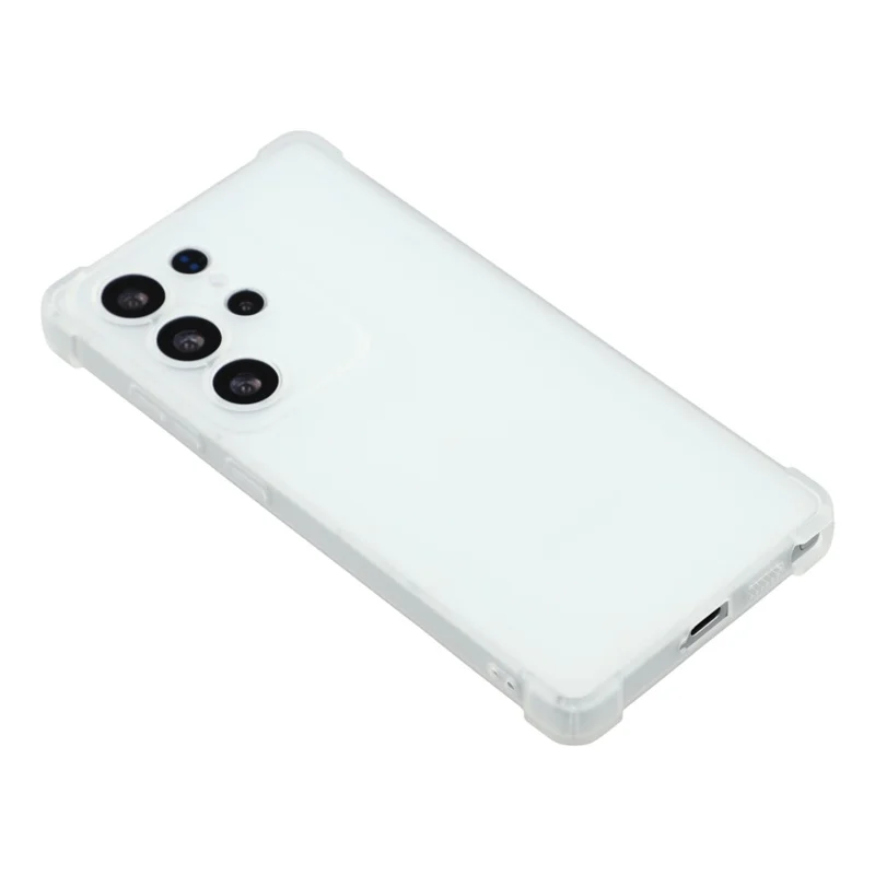 Capa para Samsung Galaxy S24 Ultra Skin Touch Fosca TPU Proteção Traseira com Recortes Precisos - Branco Transparente