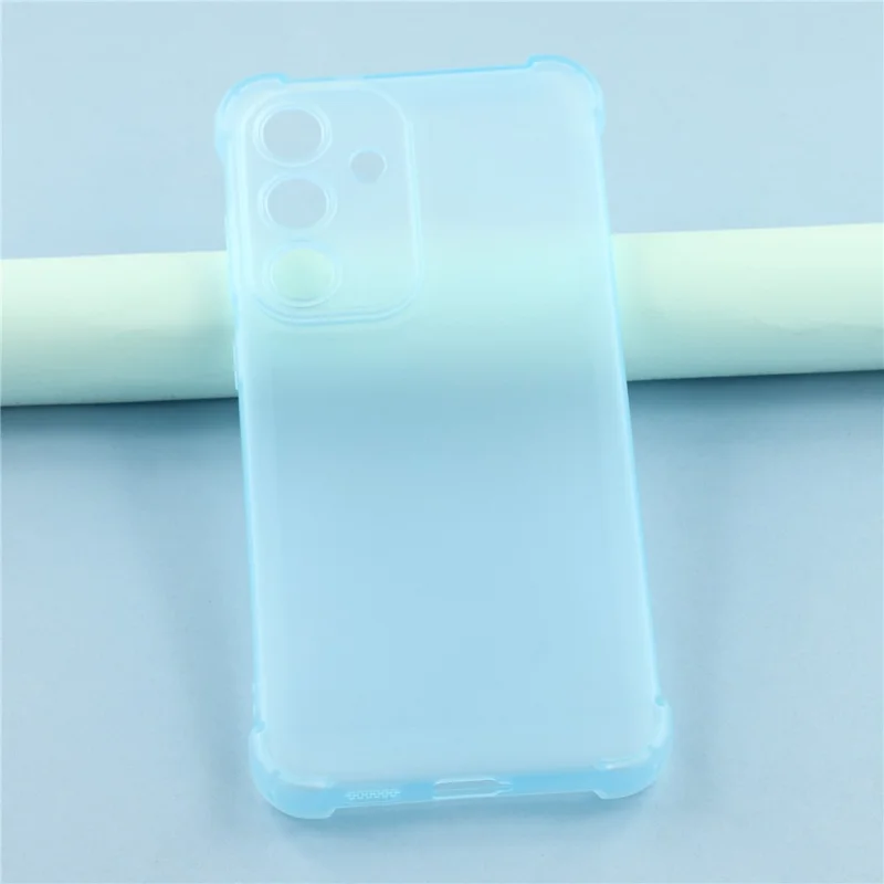 For Samsung Galaxy S24 Case Skin Touch Matte TPU Phone Back Cover Precise Cutouts - Transparent Blue