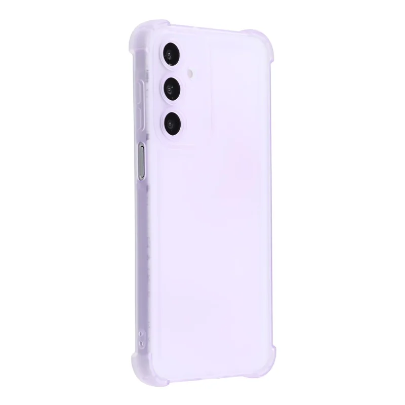 For Samsung Galaxy A35 5G Case Skin Touch Matte TPU Phone Back Cover Precise Cutouts - Transparent Purple