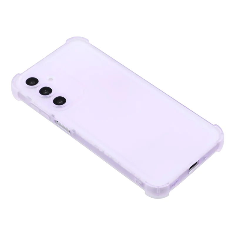 For Samsung Galaxy A35 5G Case Skin Touch Matte TPU Phone Back Cover Precise Cutouts - Transparent Purple