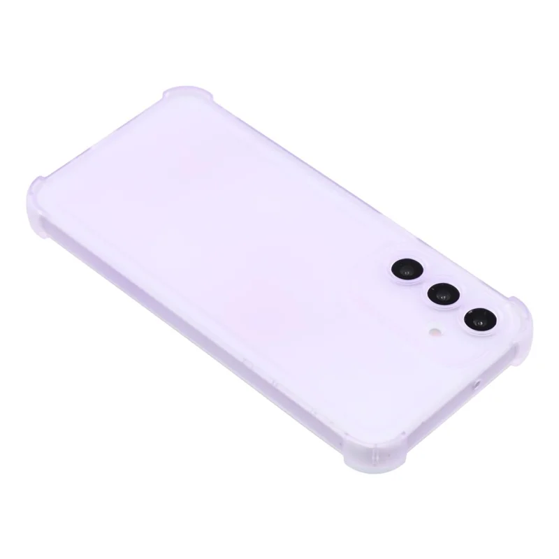For Samsung Galaxy A35 5G Case Skin Touch Matte TPU Phone Back Cover Precise Cutouts - Transparent Purple