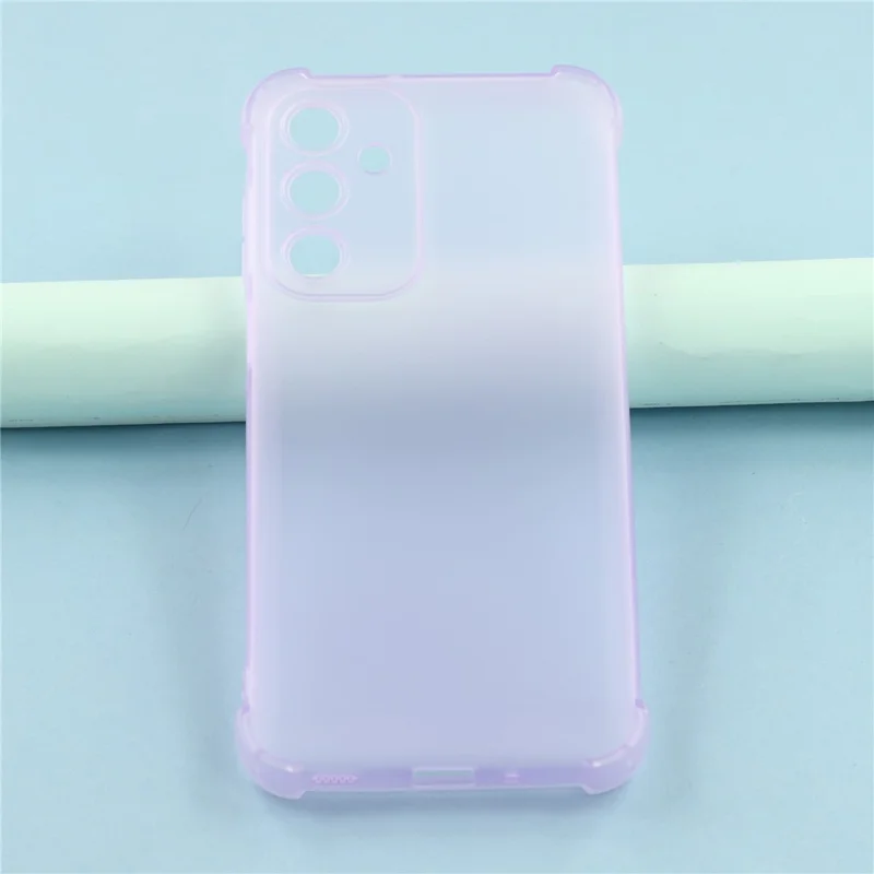 For Samsung Galaxy A35 5G Case Skin Touch Matte TPU Phone Back Cover Precise Cutouts - Transparent Purple