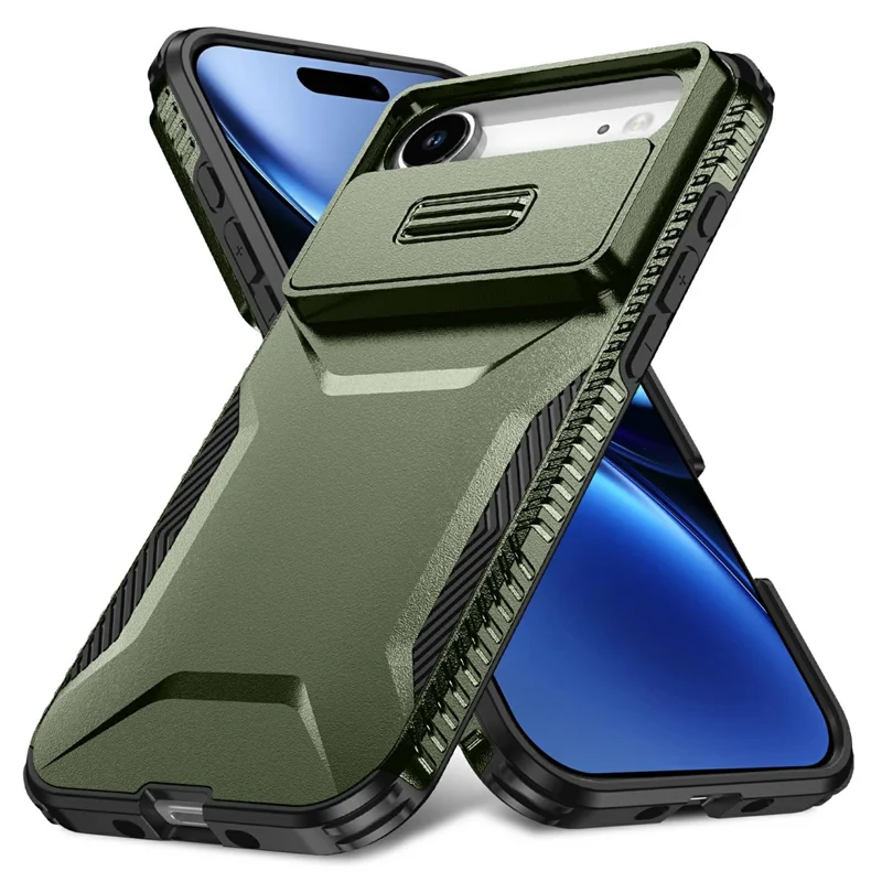 For iPhone 17 Air Case Camshield TPU + PC Phone Cover Non-Slip Side Edge - Green