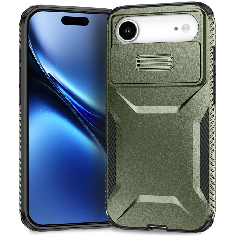 For iPhone 17 Air Case Camshield TPU + PC Phone Cover Non-Slip Side Edge - Green