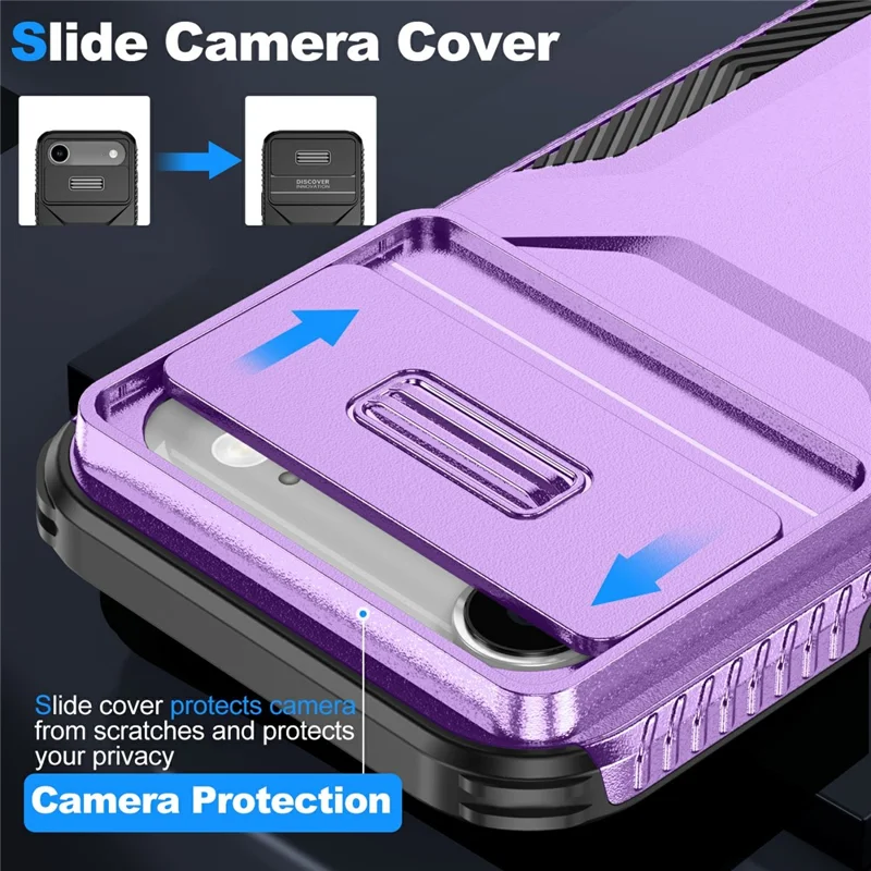 For iPhone Air Case Camshield TPU + PC Phone Cover Non-Slip Side Edge - Purple