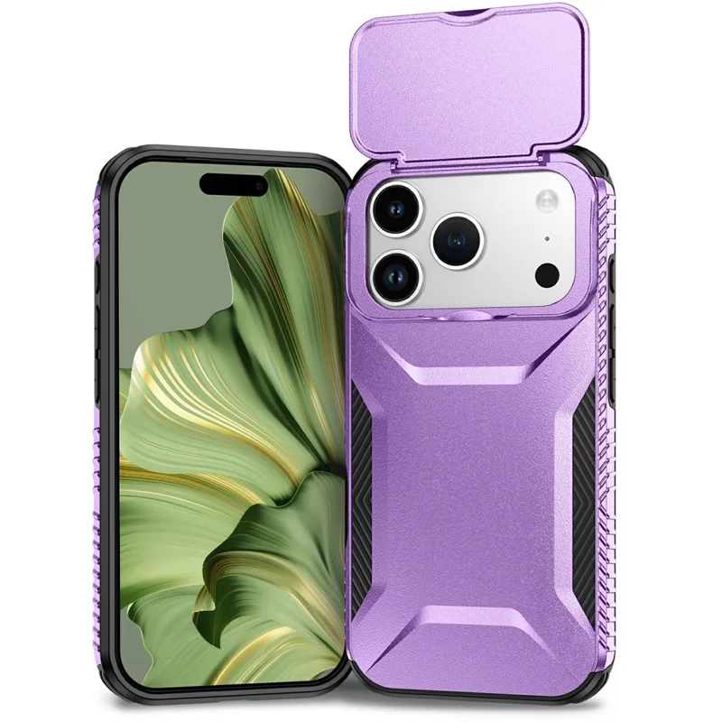 For iPhone 17 Pro Case Camshield TPU + PC Phone Cover Non-Slip Side Edge - Purple