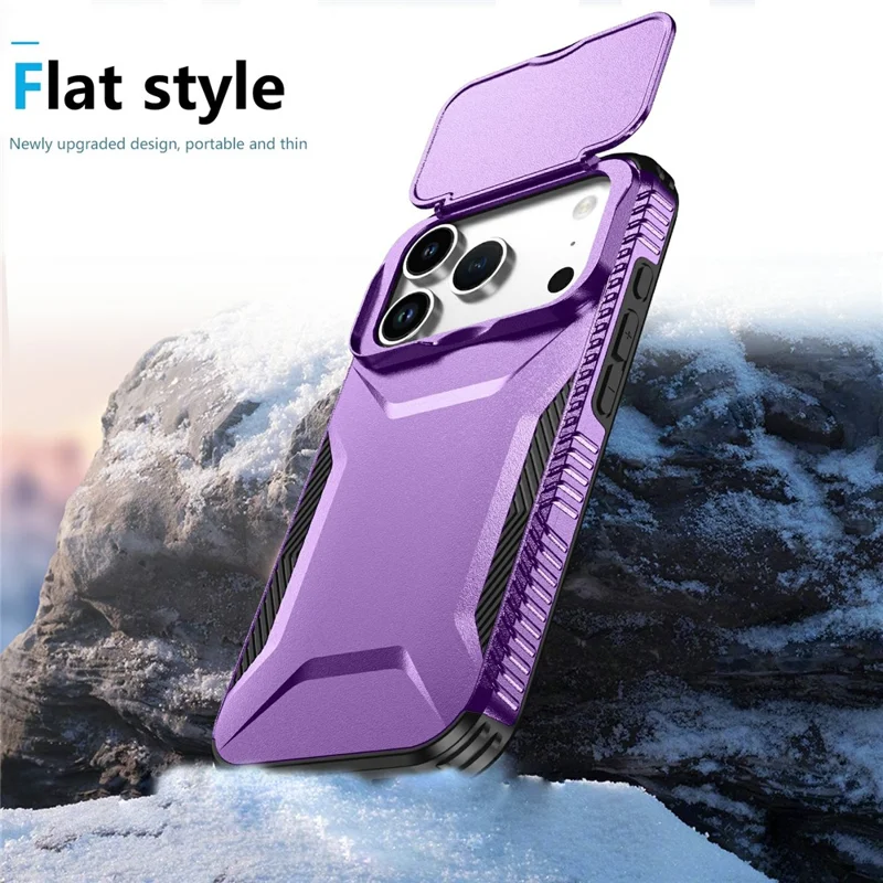 For iPhone 17 Pro Case Camshield TPU + PC Phone Cover Non-Slip Side Edge - Purple