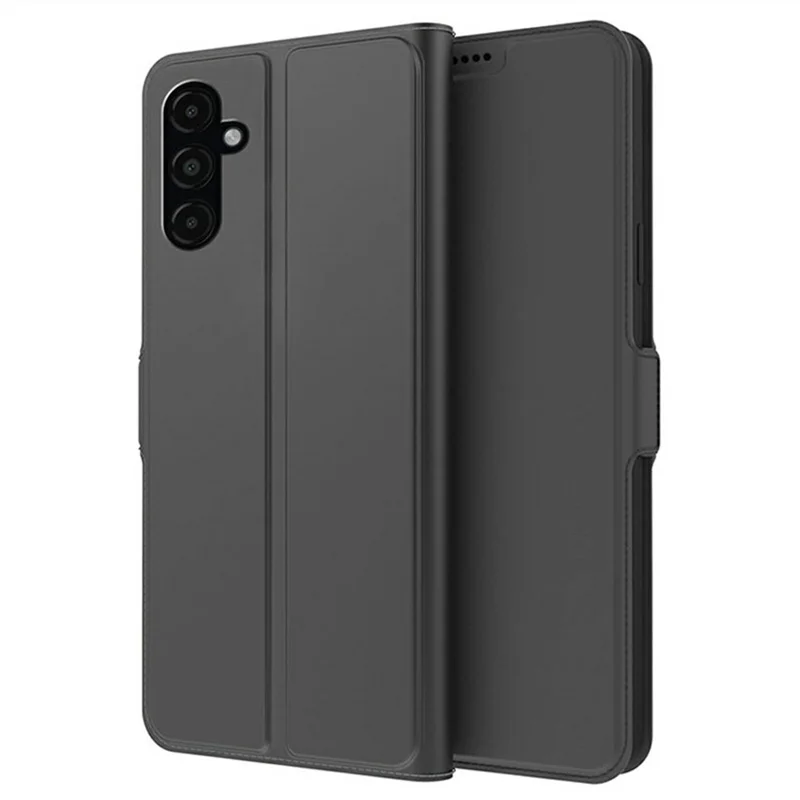 For Samsung Galaxy M36 5G Case Shockproof TPU Inner Shell Leather Phone Cover Card Slot - Black