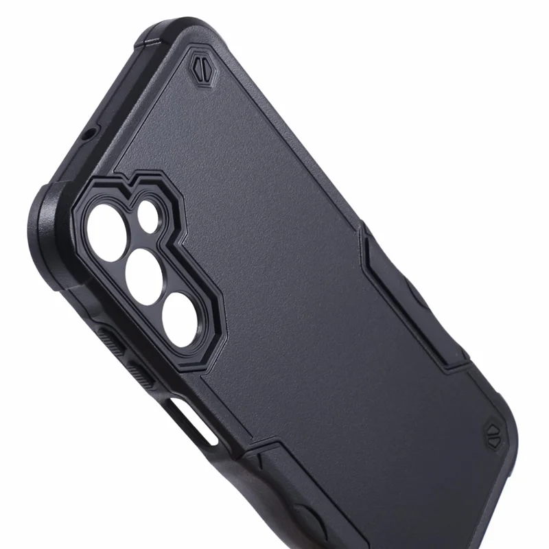 For Samsung Galaxy A55 5G Case Hybrid Drop Protection PC + TPU Phone Cover - Black