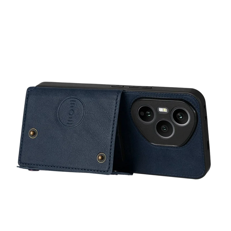 For Honor 400 Pro 5G (Global) Case with Card Slots Kickstand Leather + TPU Phone Cover - Blue