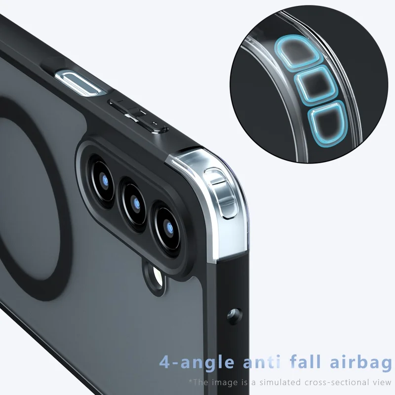Capa para Samsung Galaxy A34 5G Compatível com MagSafe TPU + PC Fosca Toque na Pele Proteção de Celular