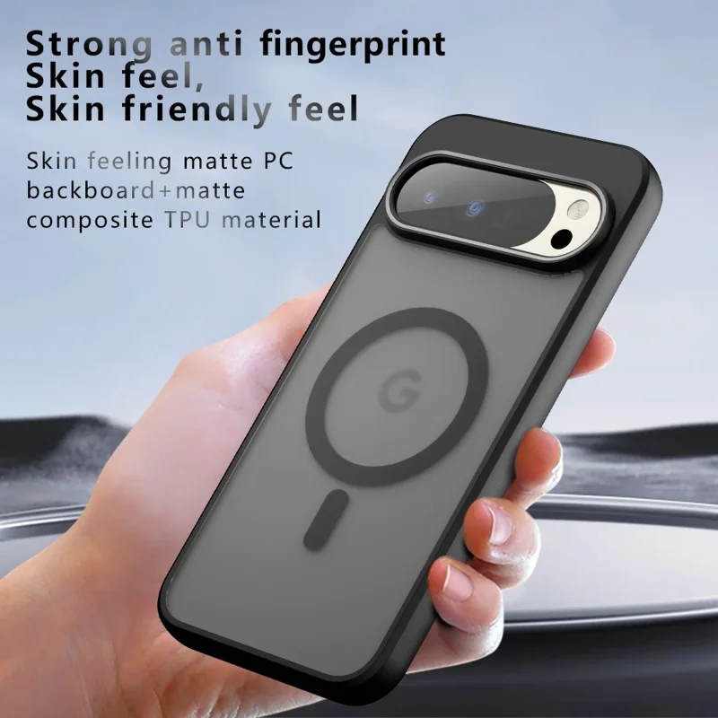Per Google Pixel 10 Pro XL Custodia Compatibile con MagSafe TPU + Pelle Opaca PC Custodia Telefonica Touch