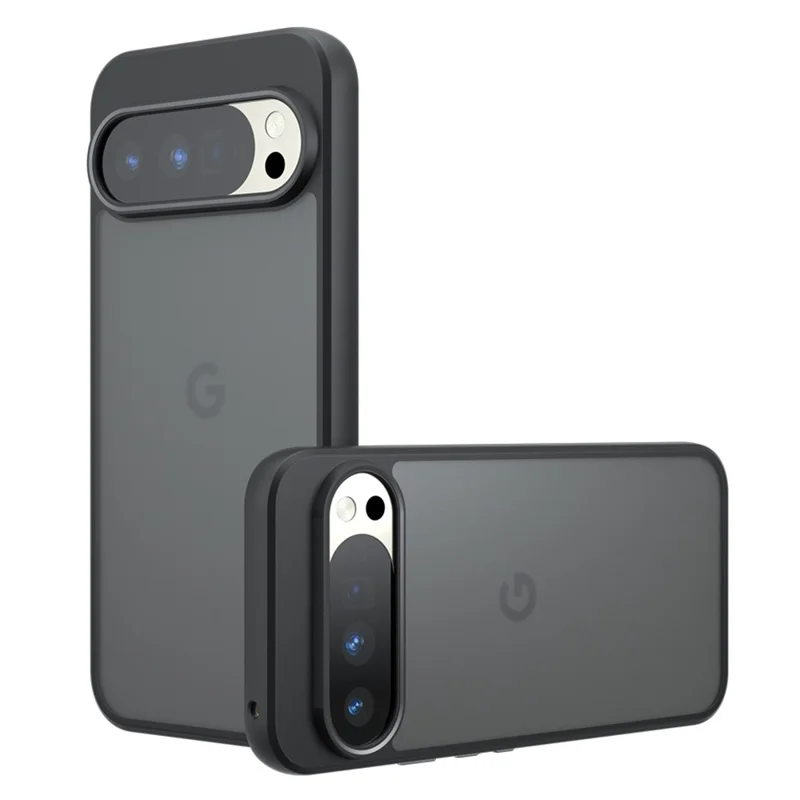 For Google Pixel 10 Pro XL Case Skin-Touch TPU + PC Matte Phone Shell, Transparent Black