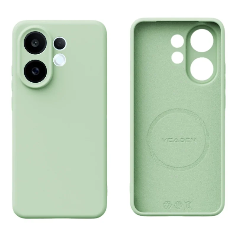YCADEN For vivo S30 5G Magnetic Case Precise Cutouts TPU Phone Back Cover - Grass Green