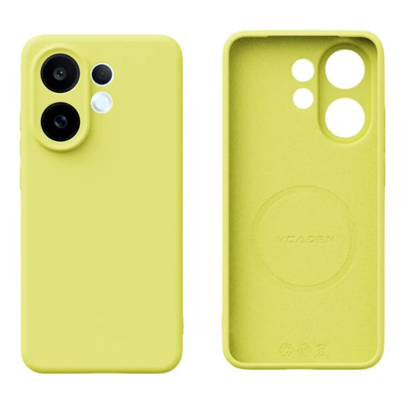 YCADEN For vivo S30 5G Magnetic Case Precise Cutouts TPU Phone Back Cover - Pear Yellow