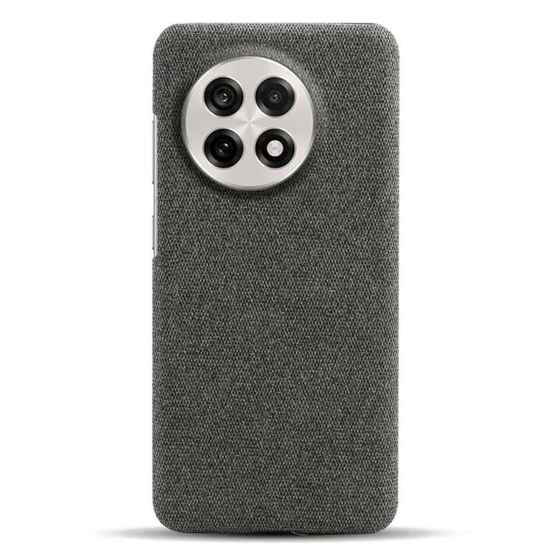 Phone Case for OnePlus 13R 5G / Ace 5 5G / Ace 5 Pro 5G Cloth Texture Anti-Scratch Protective PC Back Cover - Grey