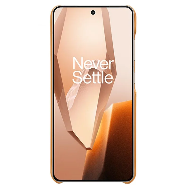 Чехол для OnePlus 13R 5G / Ace 5 5G / Ace 5 Pro 5G с двумя слотами для карт, из искусственной кожи + жесткий поликарбонатный чехол - Оранжевый