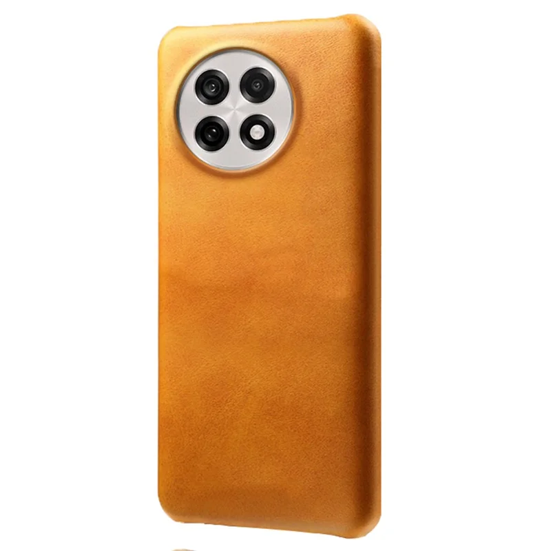 Schutzhülle für OnePlus 13R 5G / Ace 5 5G / Ace 5 Pro 5G Kalbleder-Textur PU-Leder Hartplastik Schutzhülle - Orange